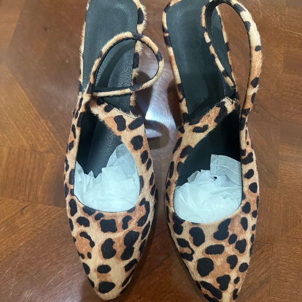 Leopard Print Slingback Heels